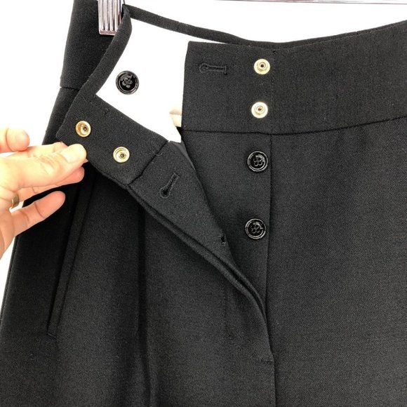 Le fou Wilfred Aritzia Black Dress Pants with Gold front buttons Size 00 - Picture 6 of 16